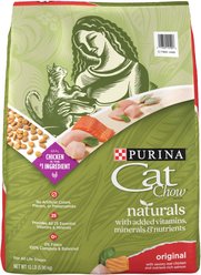 Purina Cat Chow Naturals Original with Added Vitamins, Minerals & Nutrients Dry Cat Food, 13-lb bag