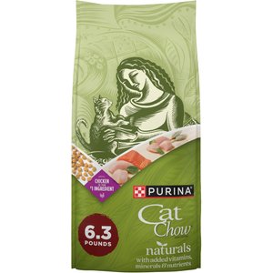 Purina Cat Chow Naturals Original with Added Vitamins, Minerals & Nutrients Dry Cat Food, 6.3-lb bag