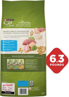 Show full view: Purina Cat Chow Naturals Original with Added Vitamins, Minerals & Nutrients Dry Cat Food, 6.3-lb bag slide 3 of 11