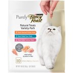 Purina Fancy Feast Purely Natural Chicken, Tuna & Salmon Variety Pack Soft Cat Treat, 10 count