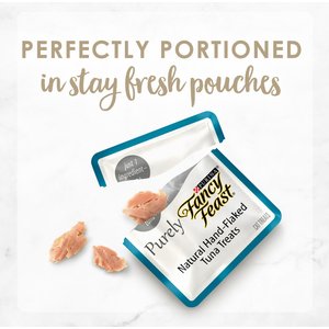 Purina Fancy Feast Purely Natural Chicken, Tuna & Salmon Variety Pack Soft Cat Treat, 10 count