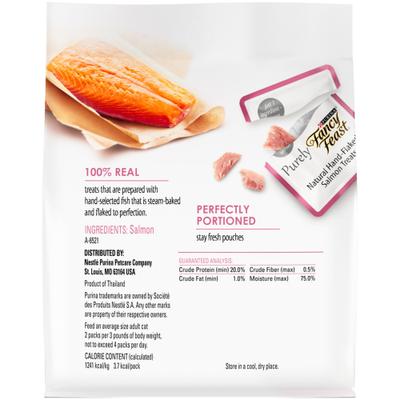 Show full view: Purina Fancy Feast Purely Natural Hand-Flaked Salmon Soft Cat Treat, 10 count slide 3 of 11