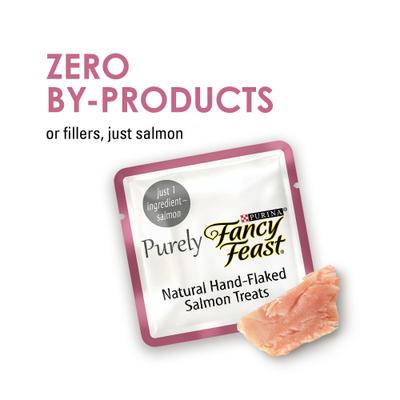Show full view: Purina Fancy Feast Purely Natural Hand-Flaked Salmon Soft Cat Treat, 10 count slide 6 of 11