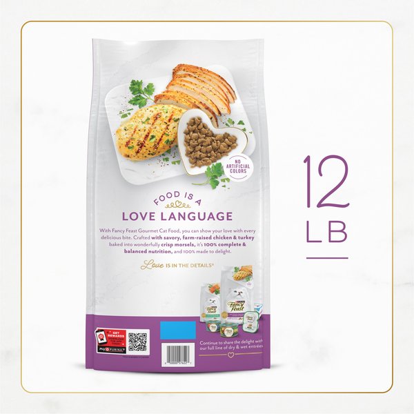 Show full view: Purina Fancy Feast with Savory Chicken & Turkey Dry Cat Food, 12-lb bag slide 3 of 13