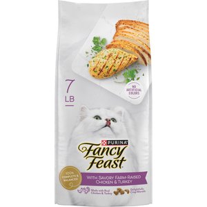 Purina Fancy Feast with Savory Chicken & Turkey Dry Cat Food, 7-lb bag