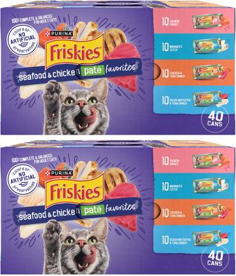 Purina Friskies Seafood & Chicken Pate Favorites Variety Pack Wet