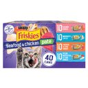 Purina Friskies Seafood & Chicken Pate Favorites Variety Pack Wet Cat Food, 5.5-oz can, case of 40