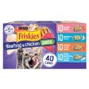 Purina Friskies Seafood & Chicken Pate Favorites Variety Pack Wet Cat Food, 5.5-oz can, case of 40