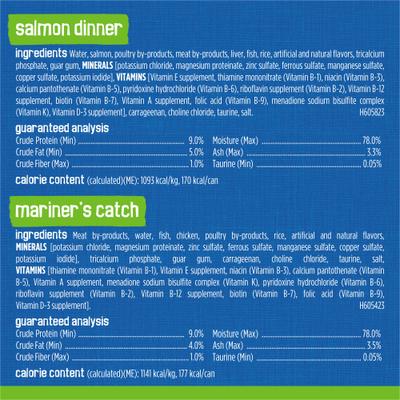 Show full view: Purina Friskies Seafood Favorites Wet Cat Food Variety Pack, 5.5-oz can, case of 32 slide 5 of 10