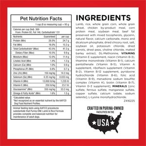 Purina ONE Digestive & Gut Health Support Lamb & Rice Formula Dry Dog Food, 4-lb bag
