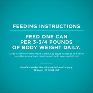 Purina ONE Grain-Free Natural Pate Healthy Kitten Chicken & Salmon Recipe Wet Kitten Food, 3-oz can, case of 24