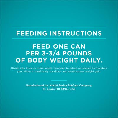 Show full view: Purina ONE Grain-Free Natural Pate Healthy Kitten Chicken & Salmon Recipe Wet Kitten Food, 3-oz can, case of 24 slide 9 of 15