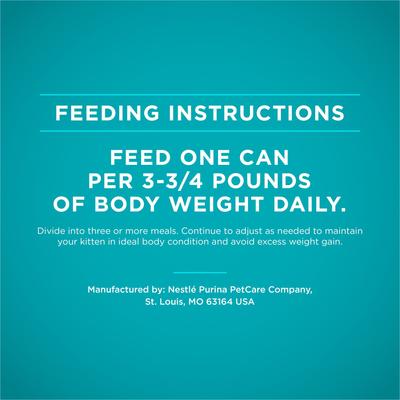 Show full view: Purina ONE Grain-Free Natural Pate Healthy Kitten Chicken & Salmon Recipe Wet Kitten Food, 3-oz can, case of 4 slide 9 of 15