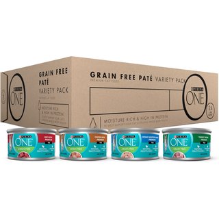Purina ONE Grain-Free Variety Pack Natural High Protein Canned Cat Food, 3-oz, case of 24 slide 1 of 9