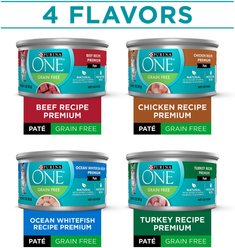 Purina ONE Grain-Free Variety Pack Natural High Protein Canned Cat Food, 3-oz, case of 24 slide 2 of 9