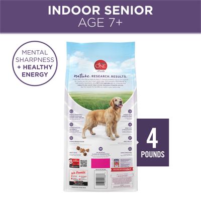 Show full view: Purina ONE SmartBlend Vibrant Maturity 7+ Chicken Formula Adult Premium Dry Dog Food, 4-lb bag slide 3 of 11