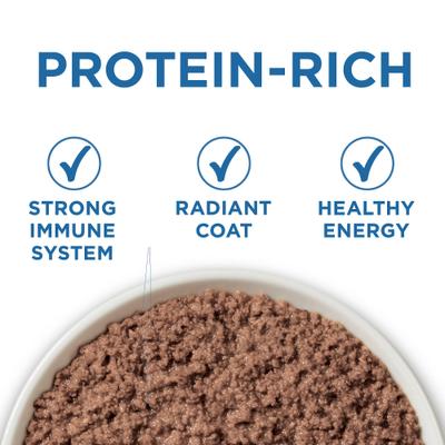 Show full view: Purina ONE Indoor Advantage 7+ Chicken & Ocean Fish Recipe Pate Wet Cat Food, 3-oz can, case of 24 slide 3 of 14