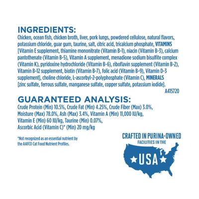 Show full view: Purina ONE Indoor Advantage 7+ Chicken & Ocean Fish Recipe Pate Wet Cat Food, 3-oz can, case of 24 slide 6 of 14