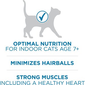 Purina ONE Indoor Advantage Senior 7+ High Protein Natural Dry Cat Food, 7-lb bag