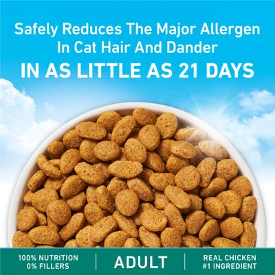 Show full view: Purina ONE LiveClear Allergen-Reducing Formula Chicken Flavor Dry Cat Food, 3-lb bag slide 4 of 12