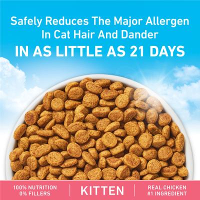 Show full view: Purina ONE LiveClear Allergen-Reducing Formula Chicken Flavor Natural Kitten Dry Cat Food, 2.8-lb bag slide 4 of 12