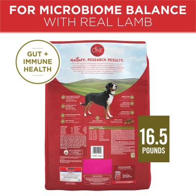 Show full view: Purina ONE Natural SmartBlend Lamb & Rice Formula Dry Dog Food, 16.5-lb bag slide 3 of 10
