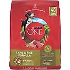 Purina ONE Natural SmartBlend Lamb & Rice Formula Dry Dog Food, 40-lb bag
