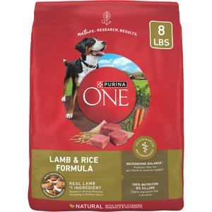Purina ONE Natural SmartBlend Lamb & Rice Formula Dry Dog Food, 8-lb bag