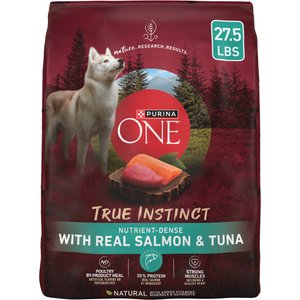 Purina ONE Natural True Instinct High Protein Real Salmon & Tuna Dry Dog Food, 27.5-lb bag