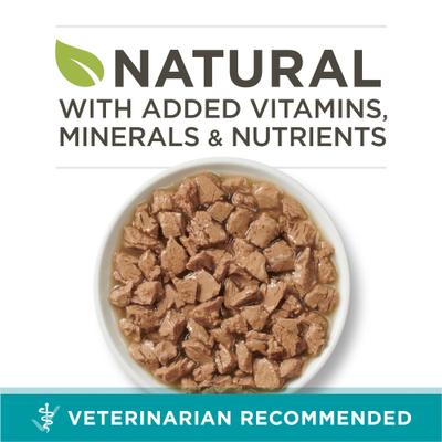 Show full view: Purina ONE Natural Weight Control Ideal Weight Tender Salmon Recipe Wet Cat Food, 3-oz can, case of 24 slide 3 of 14