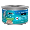 Purina ONE Ocean Whitefish Recipe Pate Grain-Free Natural High Protein Canned Cat Food, 3-oz can, case of 24