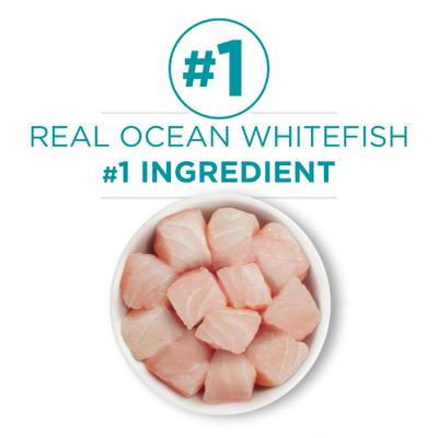 Show full view: Purina ONE Ocean Whitefish Recipe Pate Grain-Free Natural High Protein Canned Cat Food, 3-oz, case of 24 slide 5 of 13