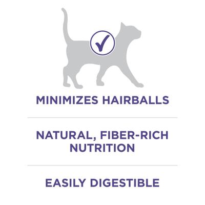 Show full view: Purina ONE +Plus Hairball Formula Natural Adult Dry Cat Food, 22-lb bag slide 6 of 13