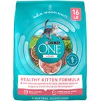 Purina ONE +Plus Healthy Kitten Muscle Vision & Brain Development Natural Dry Cat Food, 16-lb bag