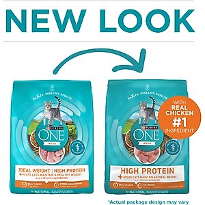 Purina ONE +Plus Ideal Weight Natural High Protein Adult Dry Cat Food, 16-lb bag
