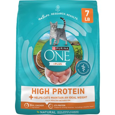 Purina ONE Purina ONE +Plus Ideal Weight Natural High Protein Adult Dry Cat Food, 7-lb bag