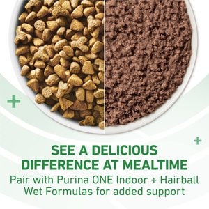 Purina ONE +Plus Indoor Advantage Adult Natural, Low Fat, Weight Control, Indoor Real Turkey Dry Cat Food, 22-lb bag