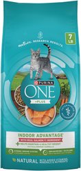 Purina ONE +Plus Indoor Advantage with Real Salmon Natural Adult Dry Cat Food, 7-lb bag