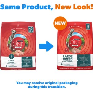 Purina ONE Plus Natural Large Breed Formula Dry Puppy Food, 40-lb bag