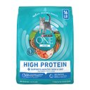 Purina ONE Plus Skin & Coat Health Formula Natural Salmon & Ocean Whitefish High Protein Dry Cat Food, 16-lb bag