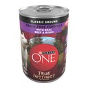 Purina ONE SmartBlend True Instinct Classic Ground Real Beef & Bison Grain-Free Wet Dog Food, 13-oz can, case of 12