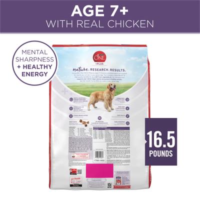 Show full view: Purina ONE SmartBlend Vibrant Maturity 7+ Chicken Formula Adult Premium Dry Dog Food, 16.5-lb bag slide 3 of 11
