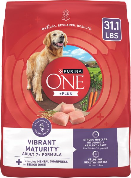 Purina ONE SmartBlend Vibrant Maturity 7+ Formula Adult Premium Dry Dog Food