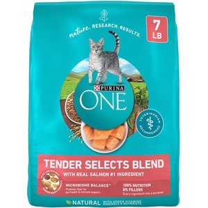 Purina ONE Tender Selects Blend with Real Salmon Dry Cat Food, 7-lb bag