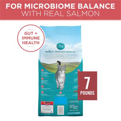 Show full view: Purina ONE Tender Selects Blend with Real Salmon Dry Cat Food, 7-lb bag slide 3 of 12