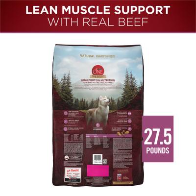 Show full view: Purina ONE True Instinct Lean Muscle Support High Protein Real Beef Dry Dog Food, 27.5-lb bag slide 3 of 12