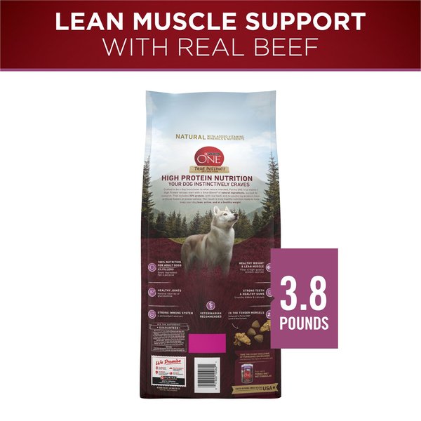 Purina ONE True Instinct Lean Muscle Support High Protein Real Beef Dry Dog Food