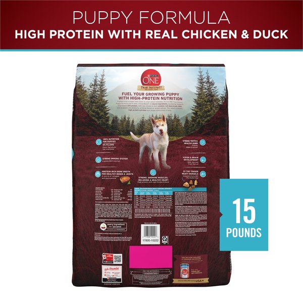 Purina ONE True Instinct Puppy Real Chicken & Duck High Protein Dry Dog Food