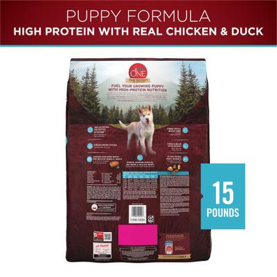 Show full view: Purina ONE True Instinct Puppy Real Chicken & Duck High Protein Dry Dog Food, 15-lb bag slide 3 of 10