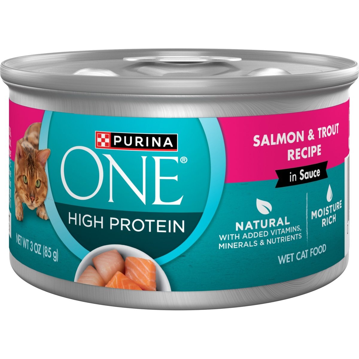 Purina ONE SmartBlend Pairings Salmon & Trout Cat Food, 3-oz, 24 ct